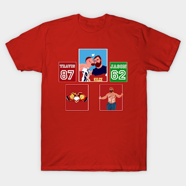 Jason Kelce x Travis Kelce - Highlights T-Shirt by Mic jr